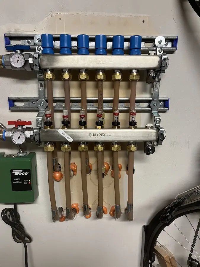 Plumber performing Leak Detection at a residential property in Sweden